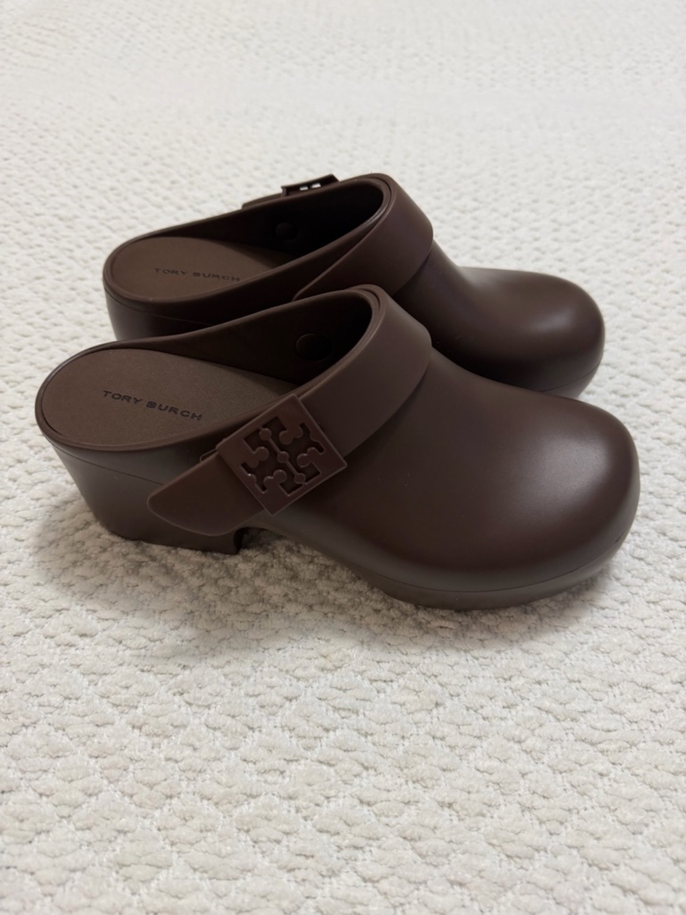Tory Burch Mellow Platform Heeled Clog Coconut New in Box Women’s Size 7 - Picture 3 of 16
